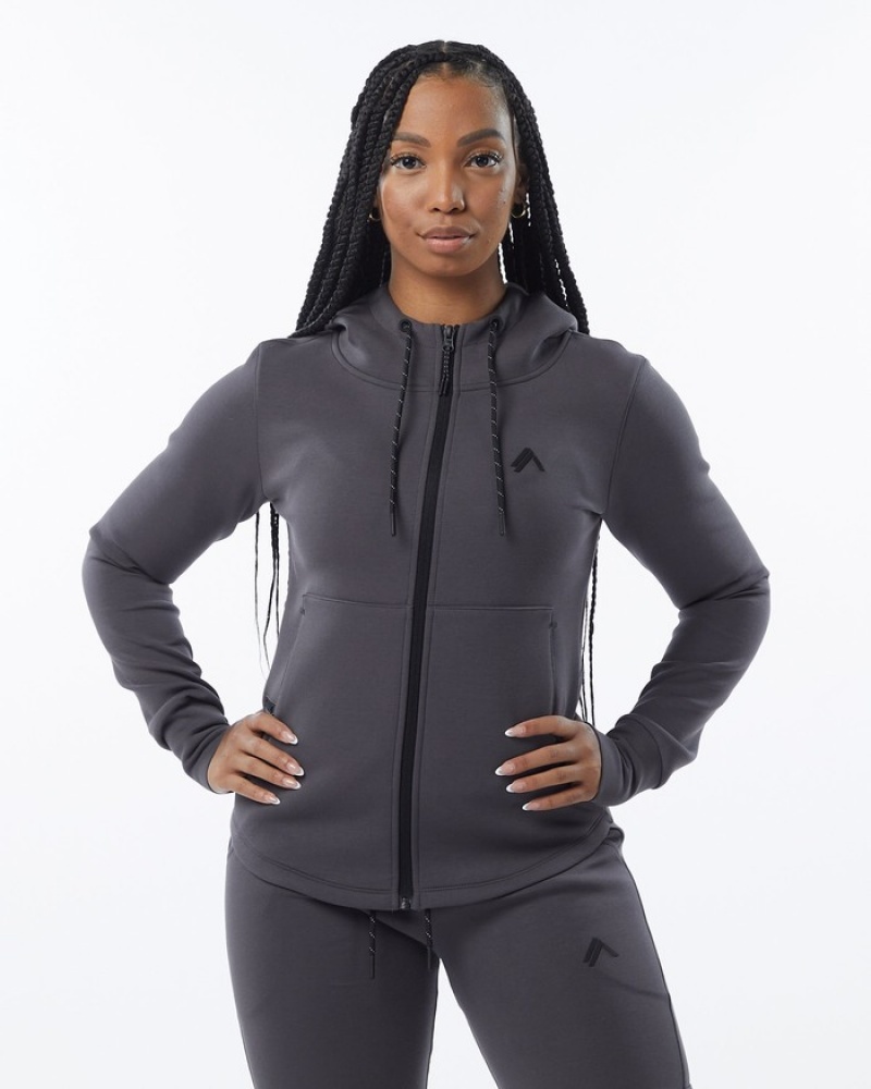 Alphalete ELMTS Atletische Jassen Dames Grijs | 58YTBMHKD