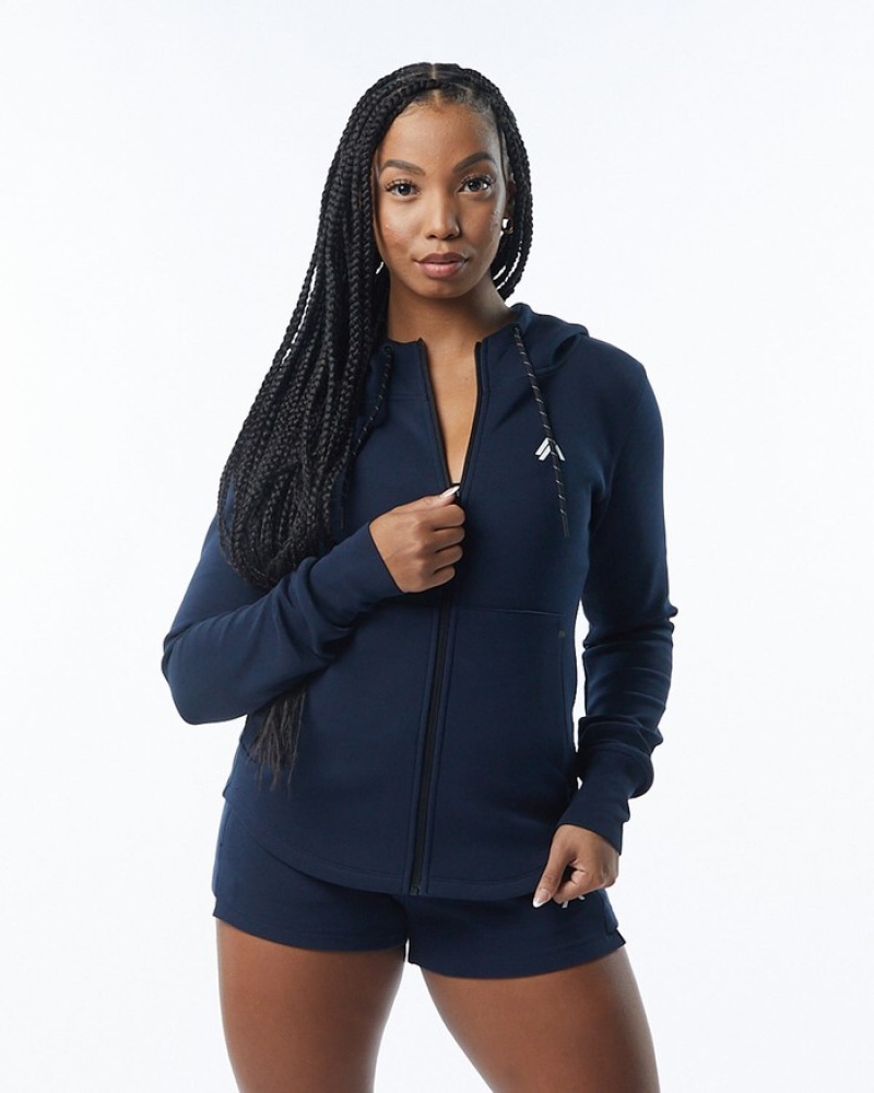 Alphalete ELMTS Atletische Jassen Dames Donkerblauw | 84SRBTOUV