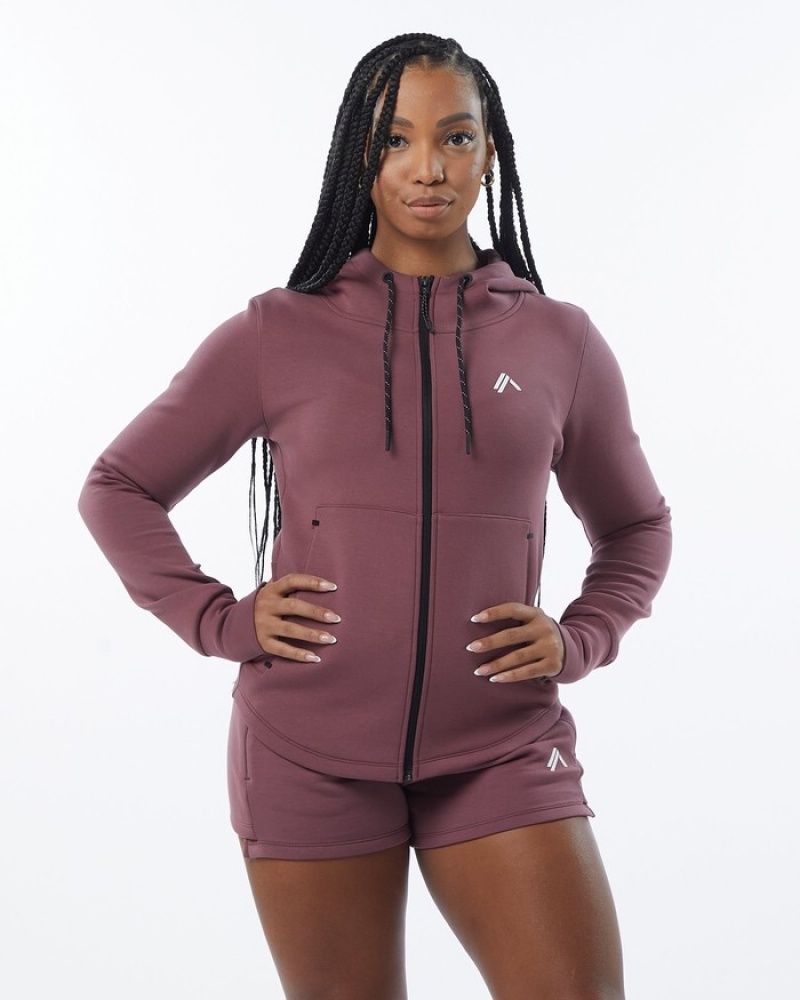 Alphalete ELMTS Atletische Jassen Dames Paars | 19FJSZPBE