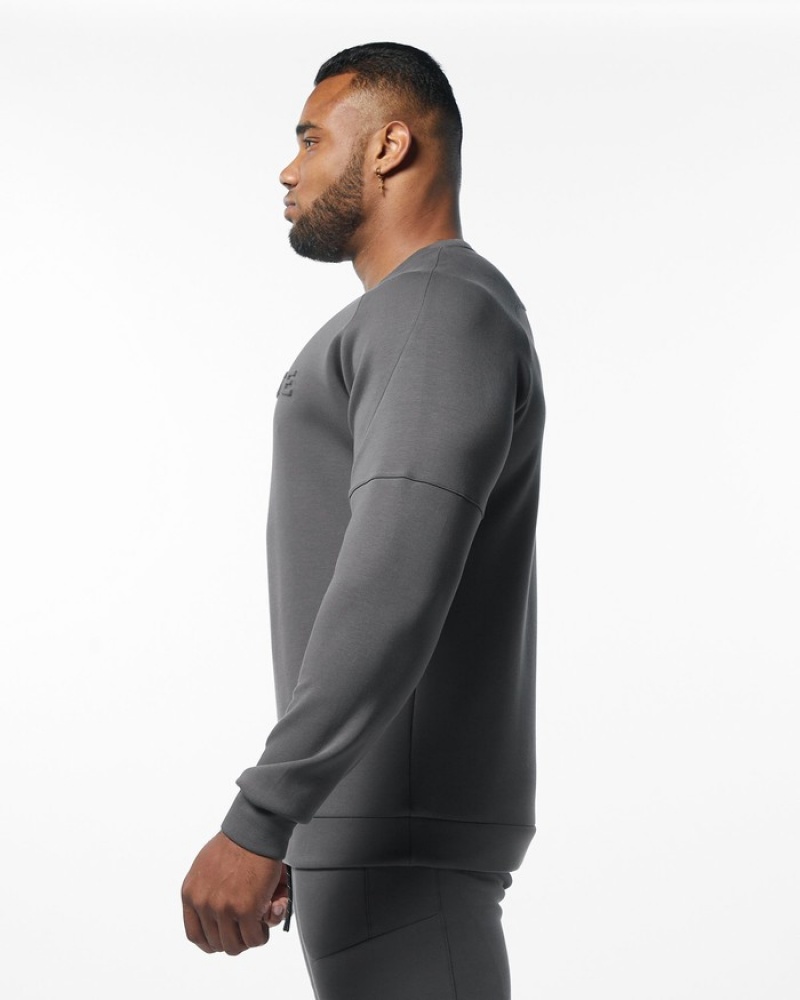 Alphalete ELMTS Crewneck Sweatshirt Heren Grijs | 50HISCABP