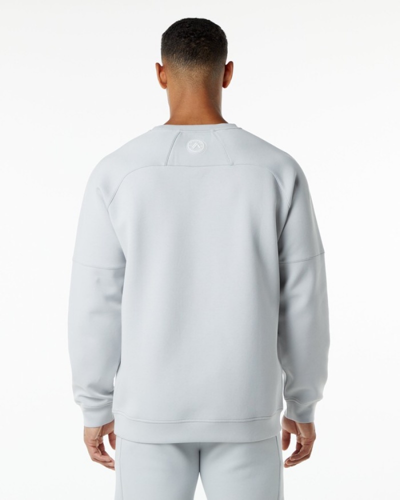 Alphalete ELMTS Crewneck Sweatshirt Heren Grijs | 42ADTMIPS