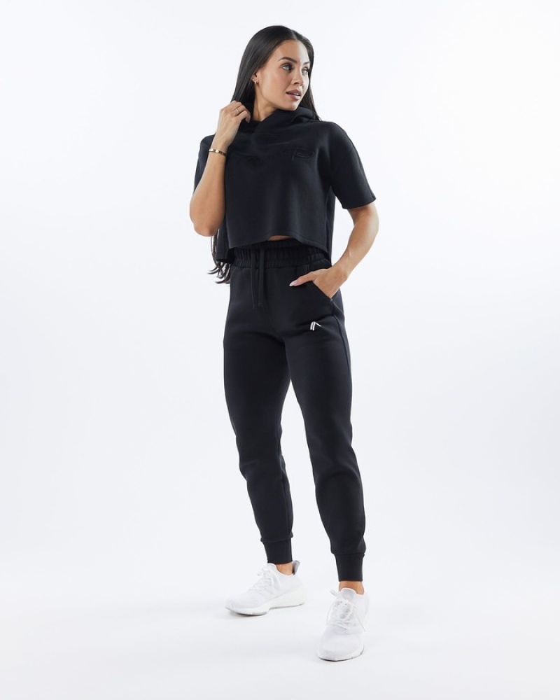 Alphalete ELMTS Cuffed Joggingbroeken Dames Zwart | 04QAGJOLY