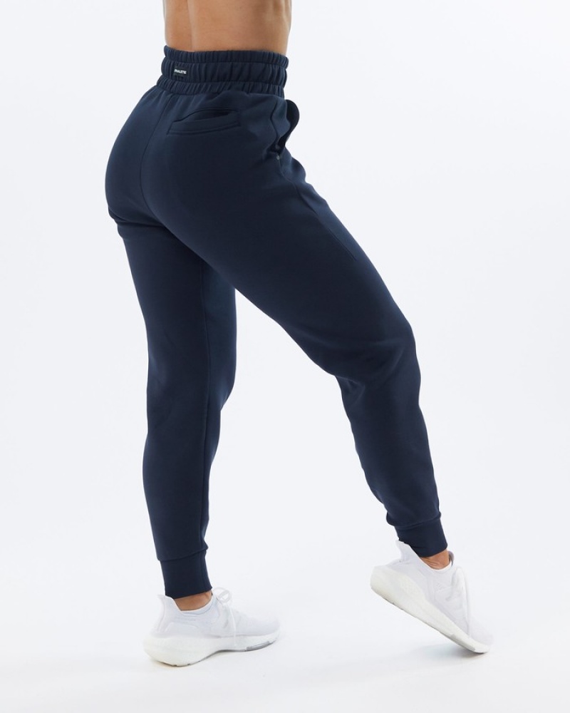 Alphalete ELMTS Cuffed Joggingbroeken Dames Donkerblauw | 39VPIRTWE