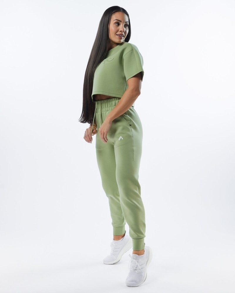 Alphalete ELMTS Cuffed Joggingbroeken Dames Lichtgroen | 50VYLWDFZ