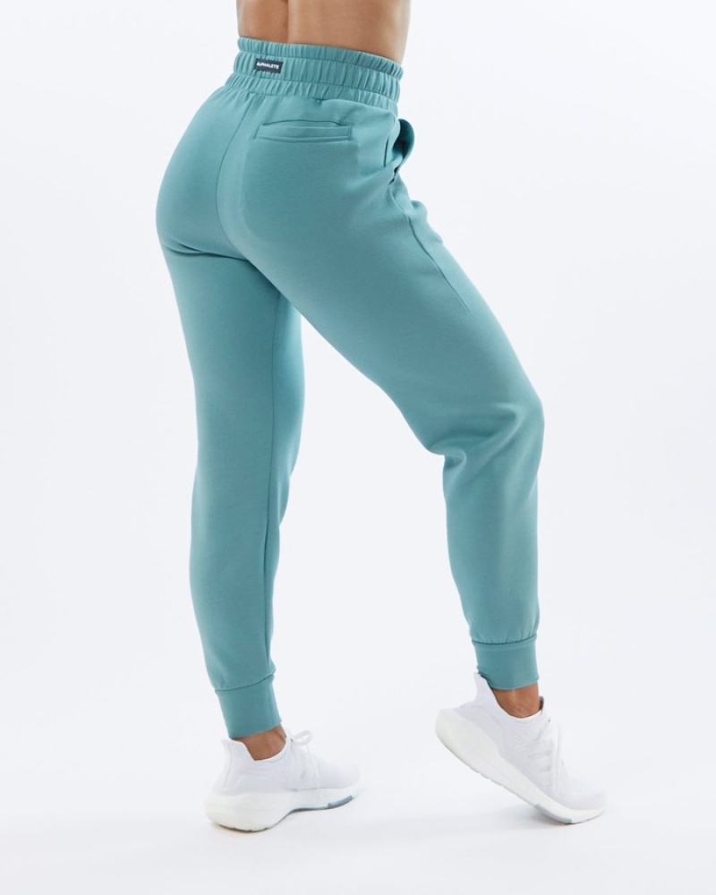 Alphalete ELMTS Cuffed Joggingbroeken Dames Turquoise | 72BRWIZLQ