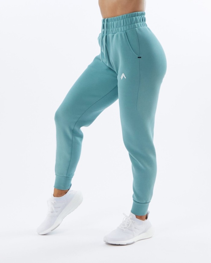 Alphalete ELMTS Cuffed Joggingbroeken Dames Turquoise | 72BRWIZLQ