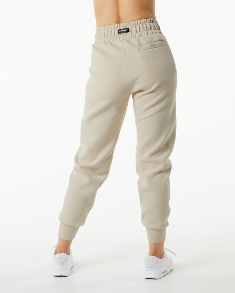 Alphalete ELMTS Cuffed Joggingbroeken Dames Lichtgeel | 68MFGRTON