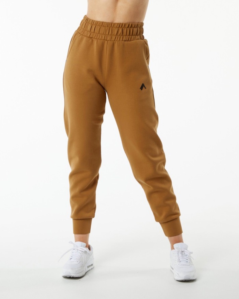 Alphalete ELMTS Cuffed Joggingbroeken Dames Khaki | 08CGYZOIN