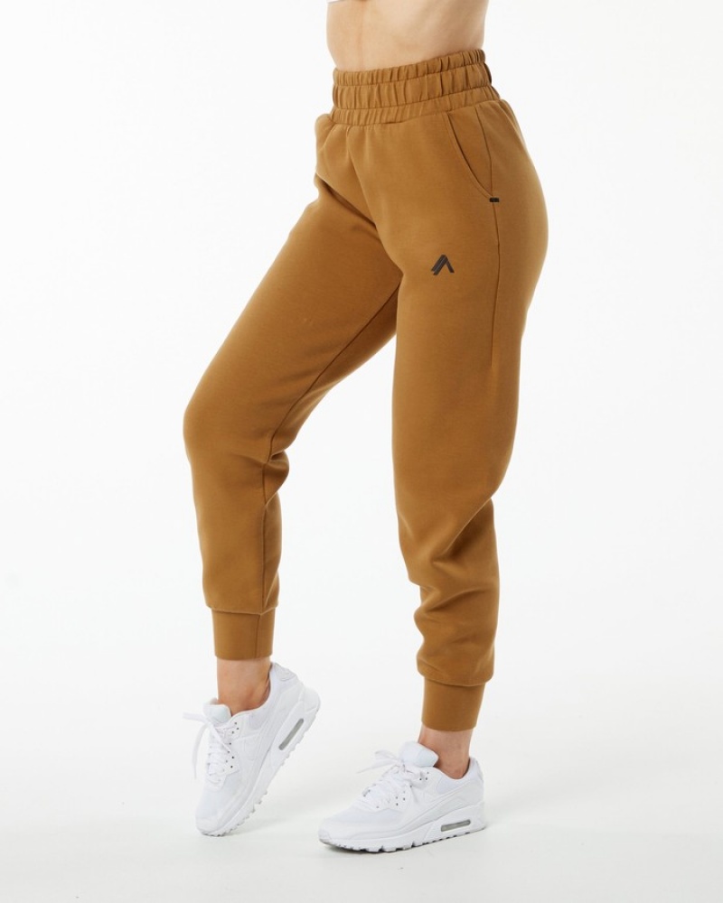 Alphalete ELMTS Cuffed Joggingbroeken Dames Khaki | 08CGYZOIN