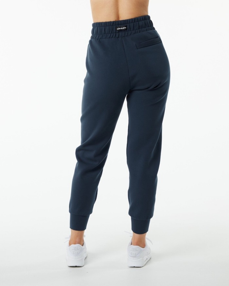 Alphalete ELMTS Cuffed Joggingbroeken Dames Donkerblauw | 78RIBVXCH