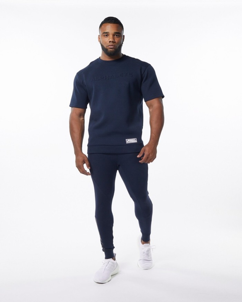 Alphalete ELMTS Cuffed Joggingbroeken Heren Donkerblauw | 40WDYZVNJ