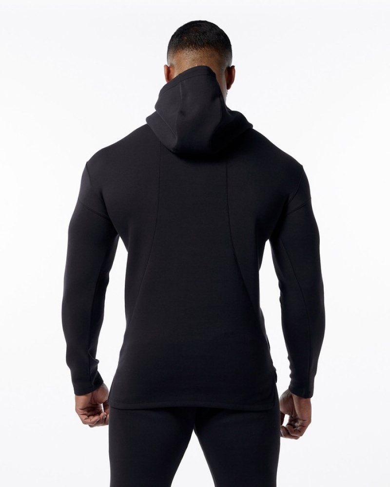 Alphalete ELMTS Fitted Hoodie Heren Zwart | 95CSPRDJI