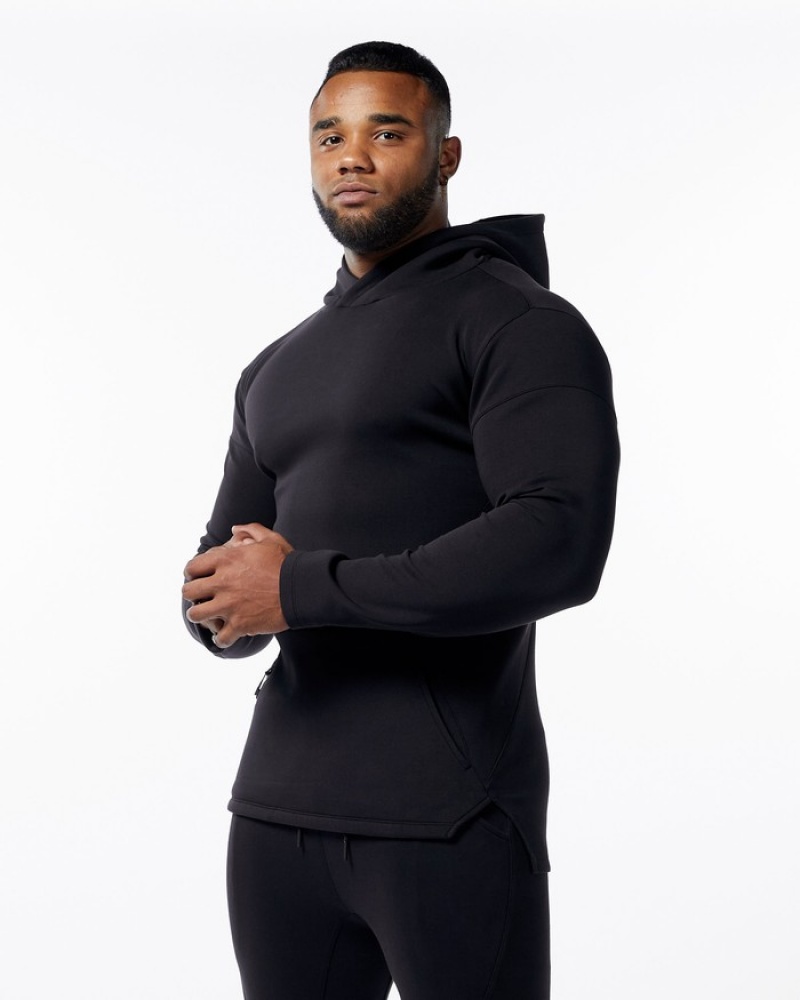 Alphalete ELMTS Fitted Hoodie Heren Zwart | 95CSPRDJI