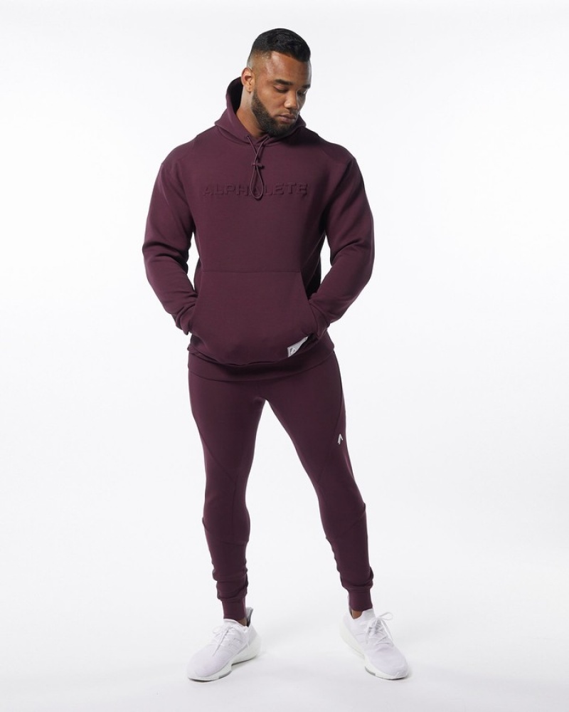 Alphalete ELMTS Hoodie Heren Bordeaux | 04PDJNXRB