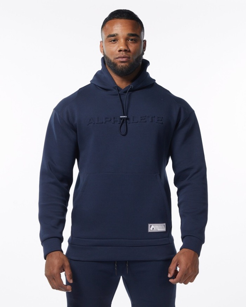 Alphalete ELMTS Hoodie Heren Donkerblauw | 97LXZRCMH