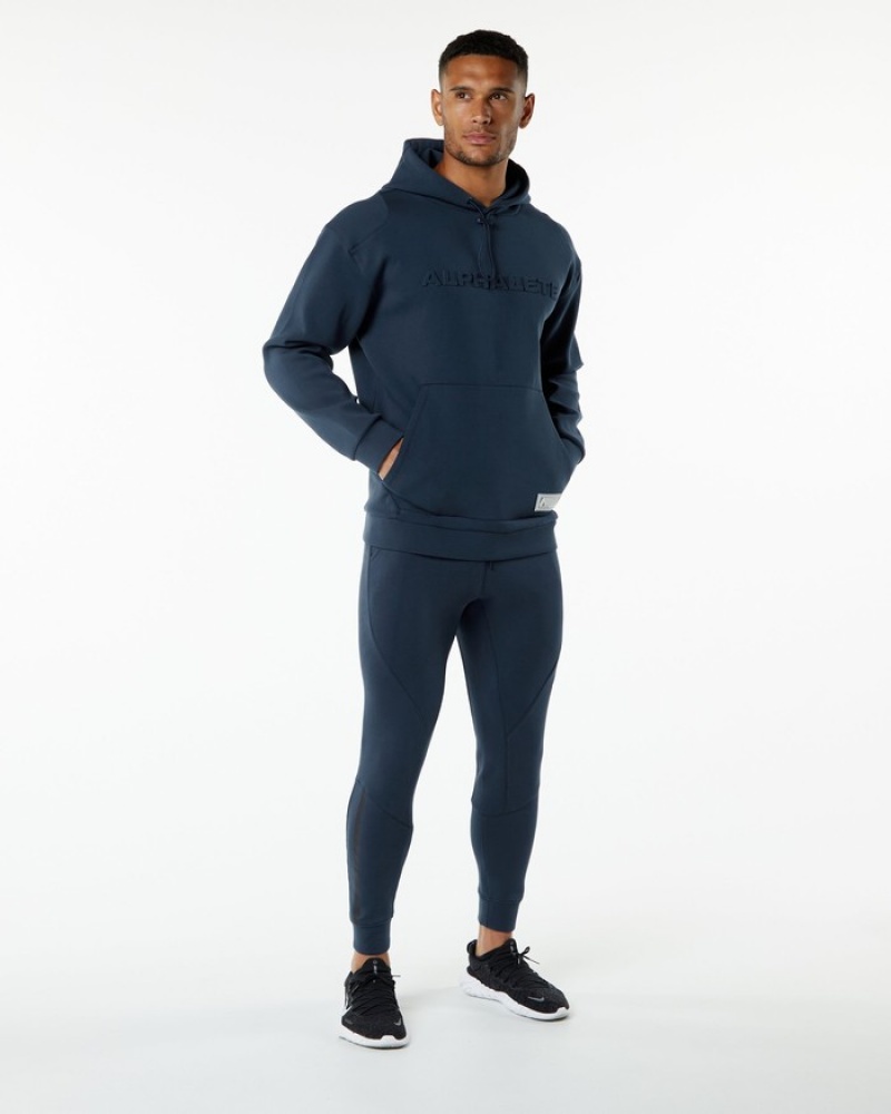 Alphalete ELMTS Hoodie Heren Donkerblauw | 65EQYGBMP