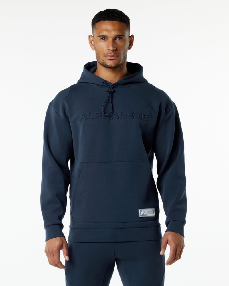 Alphalete ELMTS Hoodie Heren Donkerblauw | 65EQYGBMP