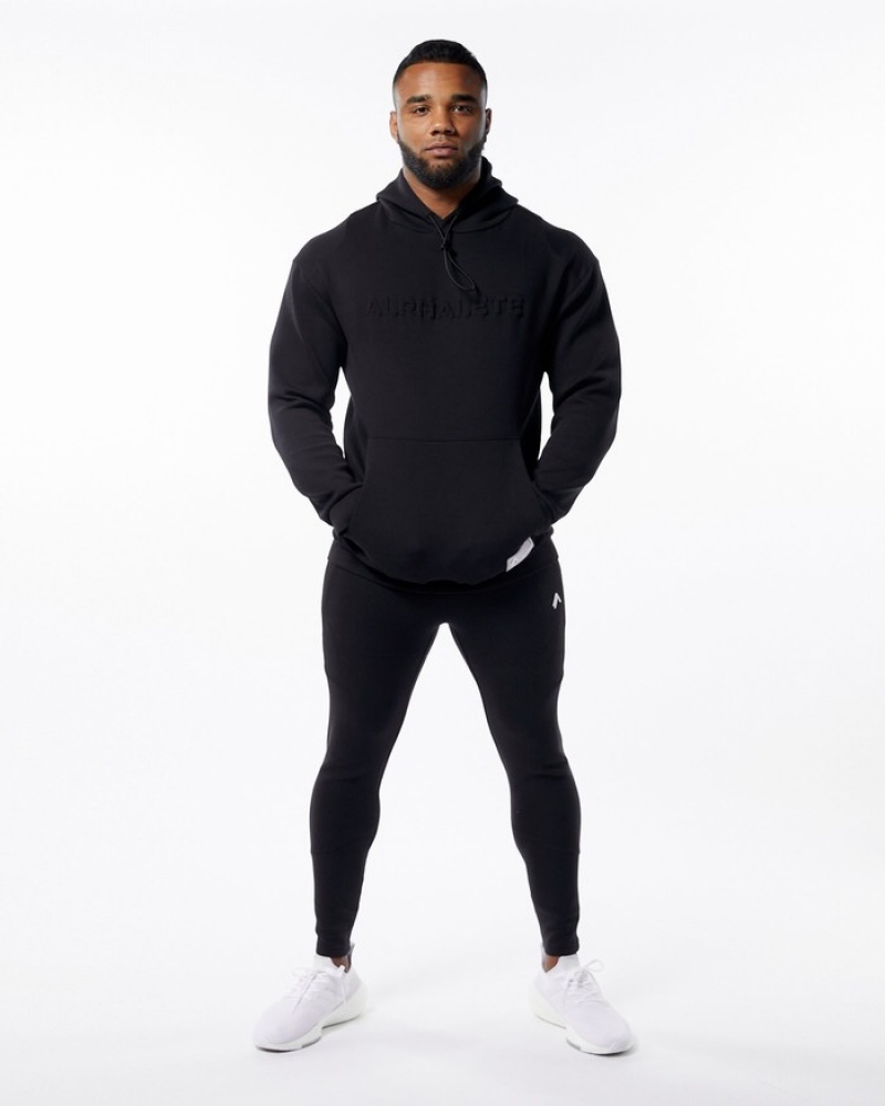 Alphalete ELMTS Hoodie Heren Zwart | 67IUHGMQP