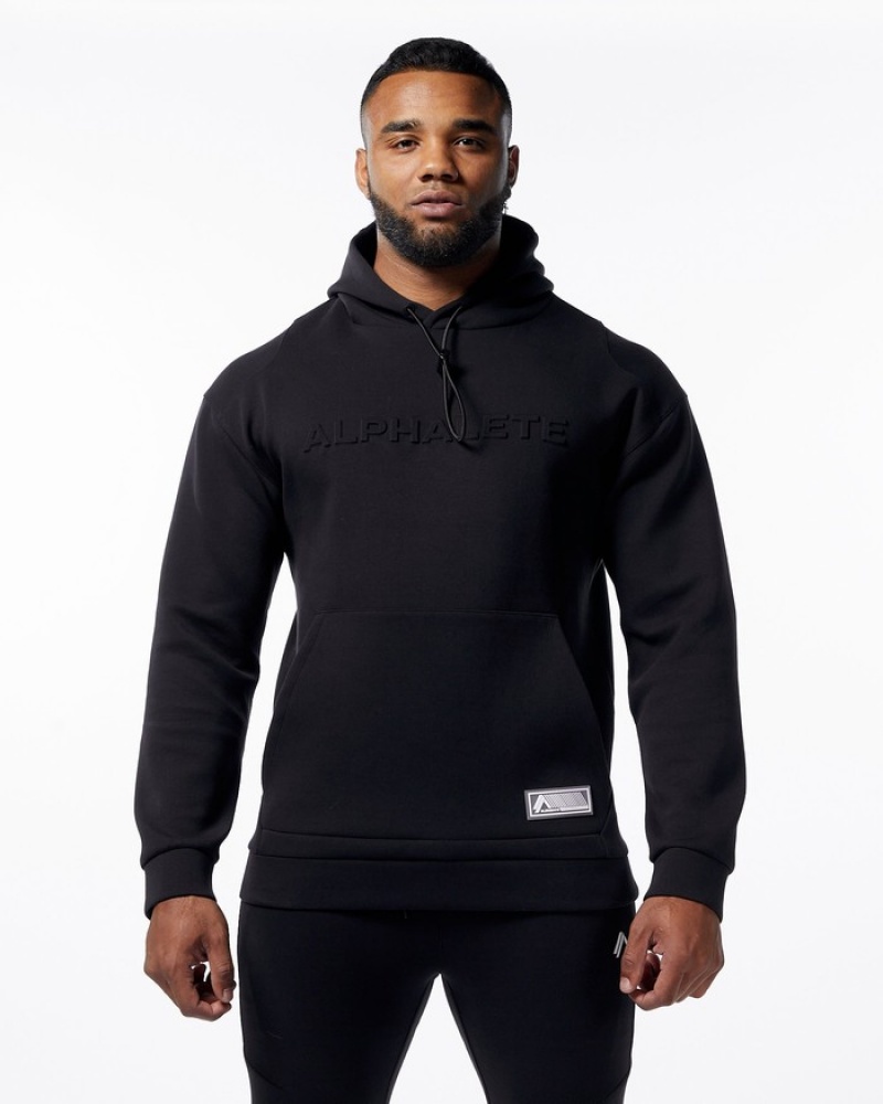 Alphalete ELMTS Hoodie Heren Zwart | 67IUHGMQP