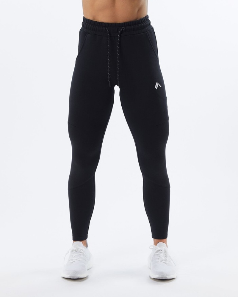 Alphalete ELMTS Zip Joggingbroeken Dames Zwart | 84GVHKROQ