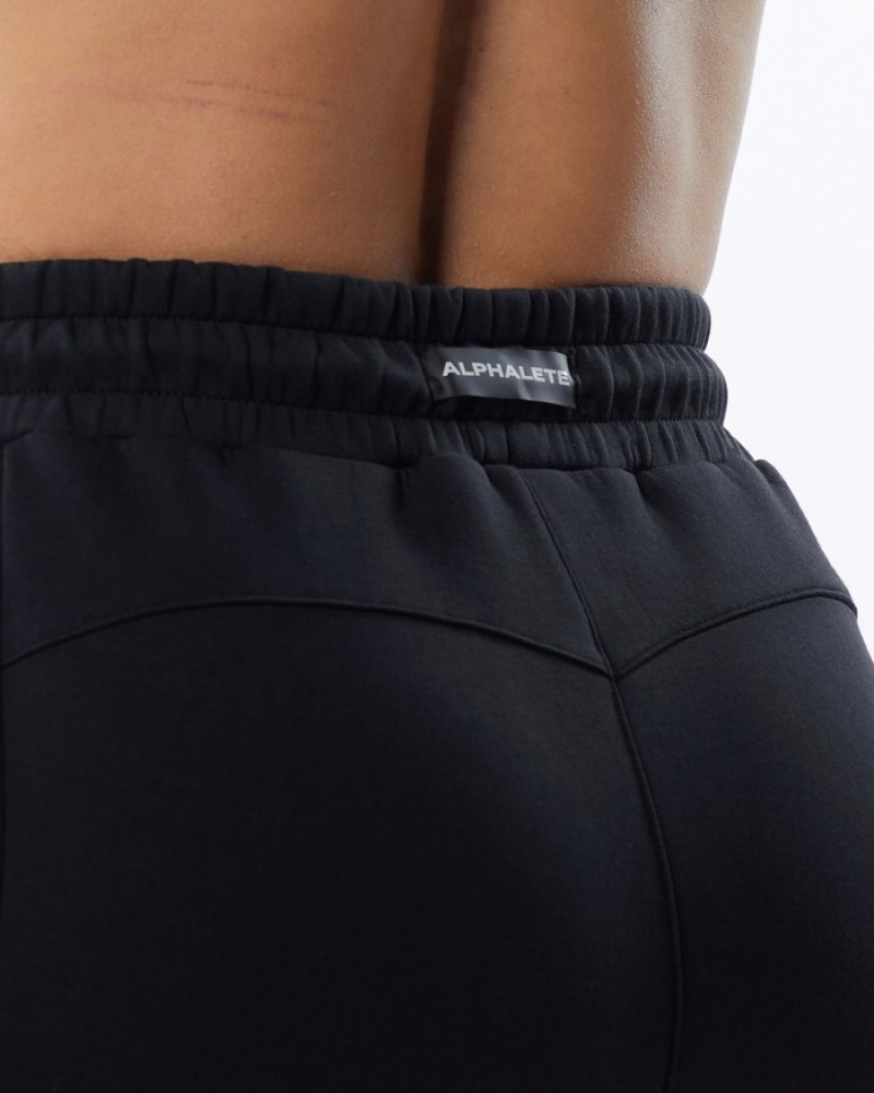 Alphalete ELMTS Zip Joggingbroeken Dames Zwart | 84GVHKROQ