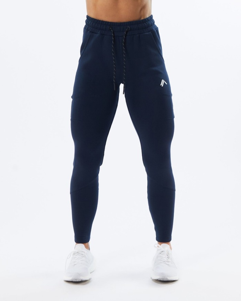 Alphalete ELMTS Zip Joggingbroeken Dames Donkerblauw | 17FKLIXYO