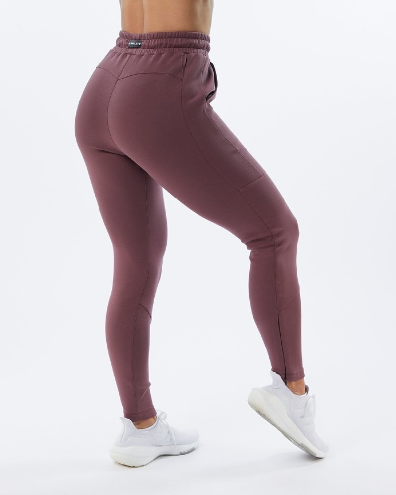 Alphalete ELMTS Zip Joggingbroeken Dames Paars | 56NIGADKX