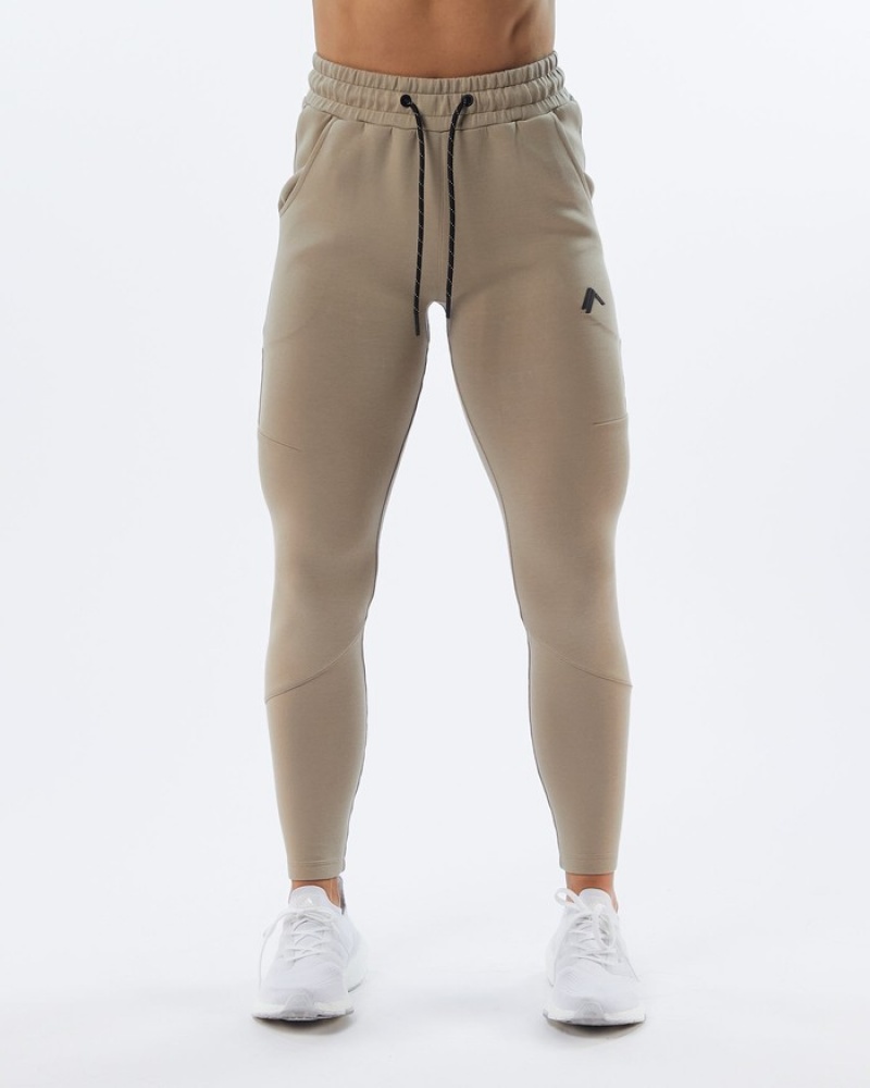 Alphalete ELMTS Zip Joggingbroeken Dames Bruin | 49GPAUHJD