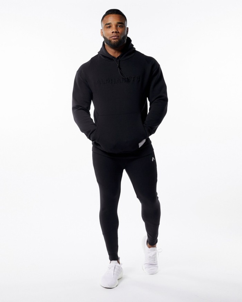 Alphalete ELMTS Zip Joggingbroeken Heren Zwart | 63OSWLFIA