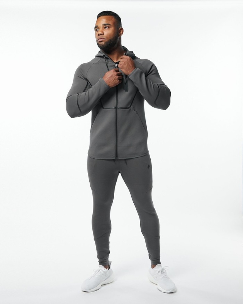 Alphalete ELMTS Zip Joggingbroeken Heren Grijs | 39YSJOQZL