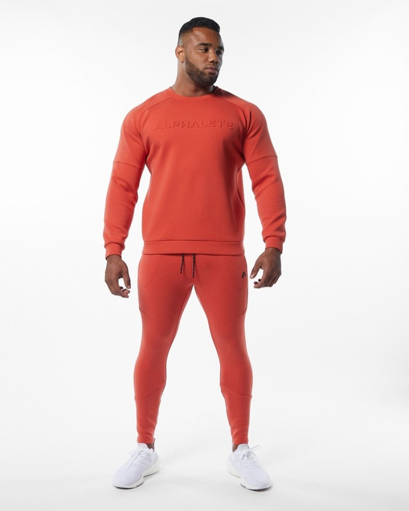 Alphalete ELMTS Zip Joggingbroeken Heren Oranje | 70UXFVMTC