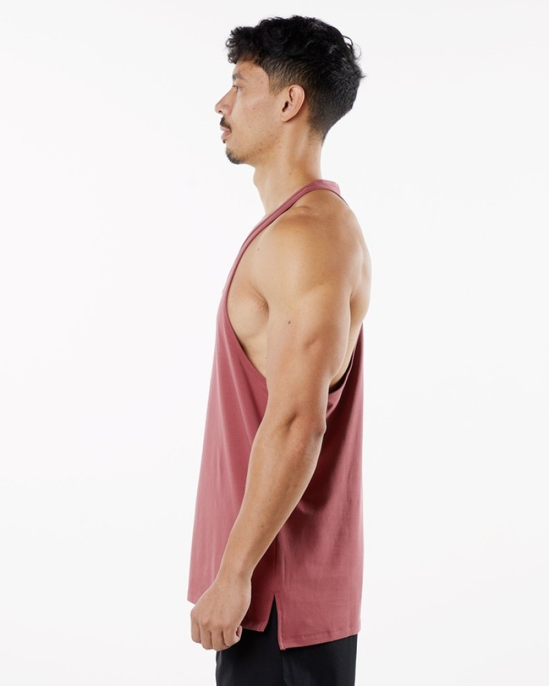 Alphalete Emblem Stringer Tanktop Heren Rood | 59VNAQHDB