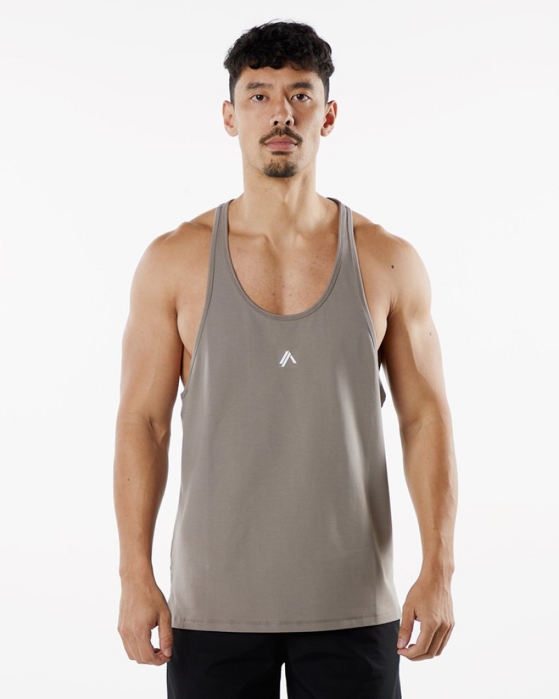 Alphalete Emblem Stringer Tanktop Heren Grijs | 08YCDZHTX