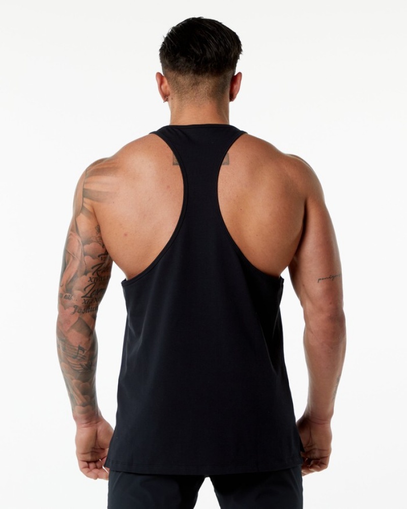 Alphalete Emblem Stringer Tanktop Heren Zwart | 27QJTAEZK