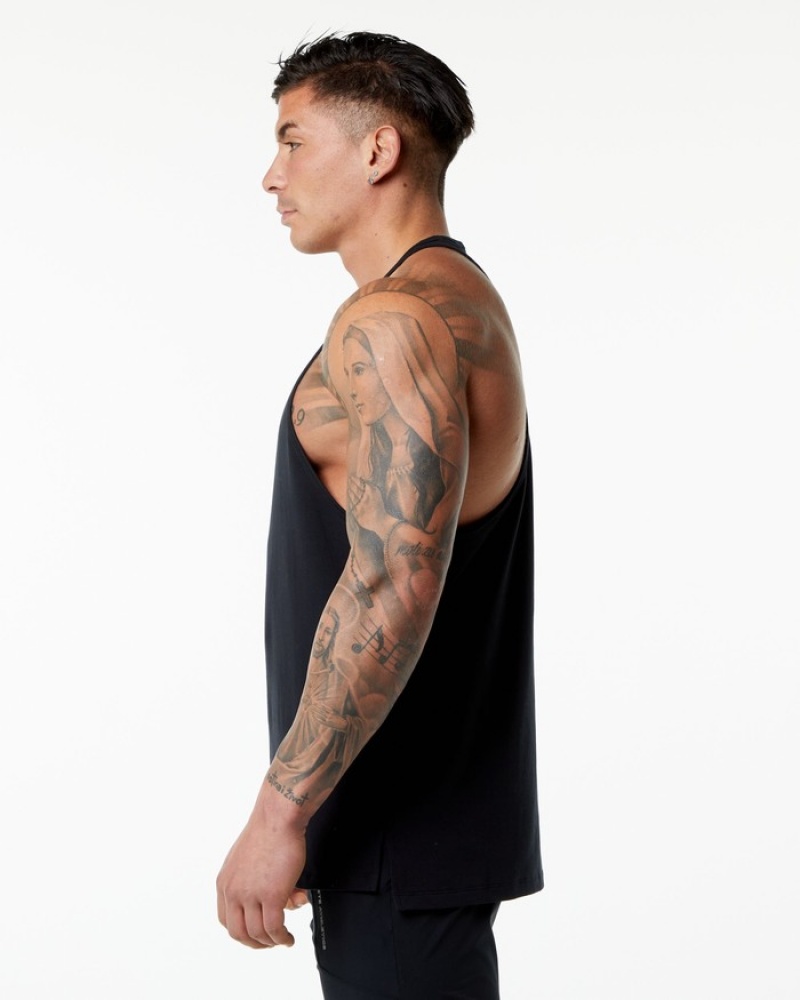 Alphalete Emblem Stringer Tanktop Heren Zwart | 27QJTAEZK