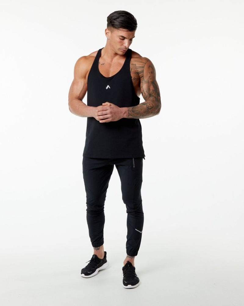 Alphalete Emblem Stringer Tanktop Heren Zwart | 27QJTAEZK