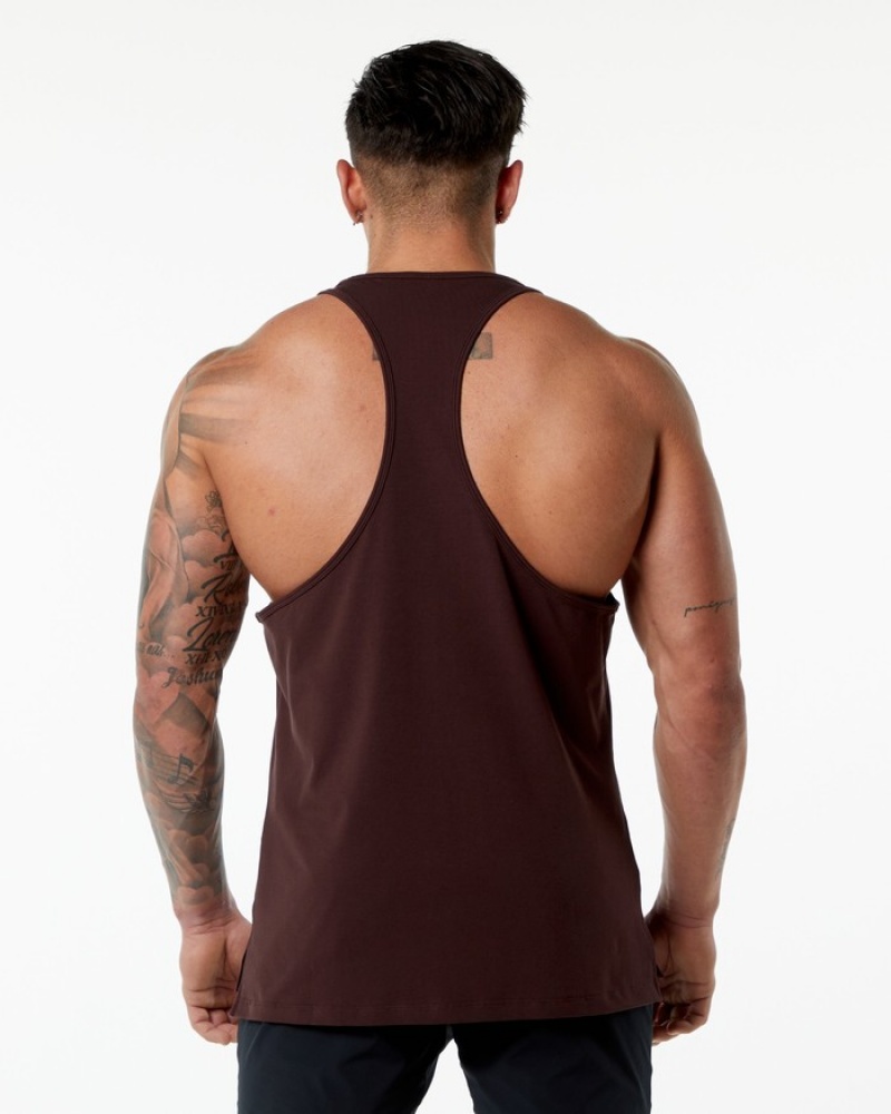 Alphalete Emblem Stringer Tanktop Heren Bordeaux | 52WAXUJZM