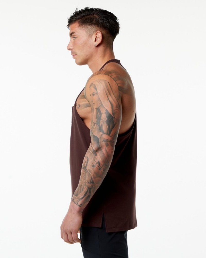 Alphalete Emblem Stringer Tanktop Heren Bordeaux | 52WAXUJZM