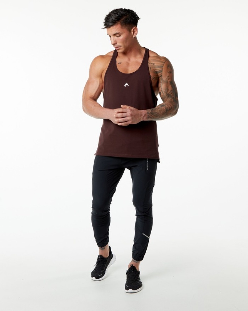 Alphalete Emblem Stringer Tanktop Heren Bordeaux | 52WAXUJZM