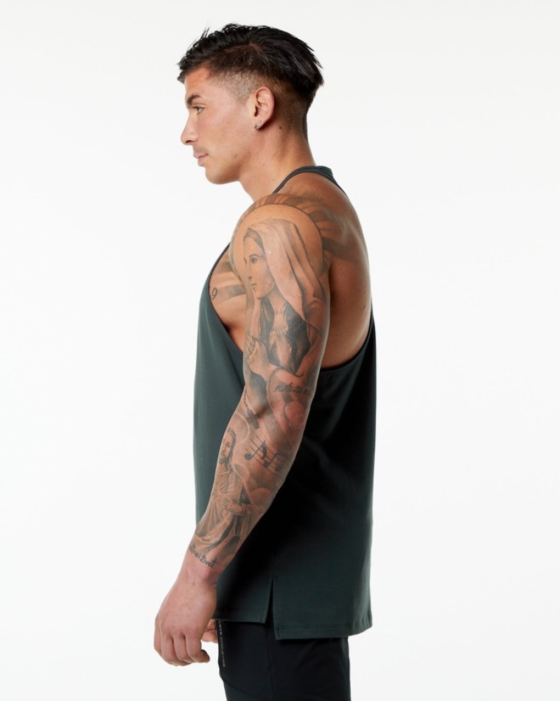 Alphalete Emblem Stringer Tanktop Heren Groen | 01XKPYVWU