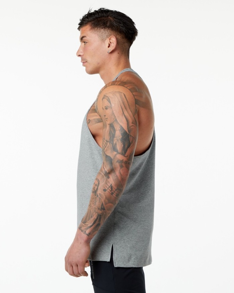 Alphalete Emblem Stringer Tanktop Heren Grijs | 26TDRYJVM