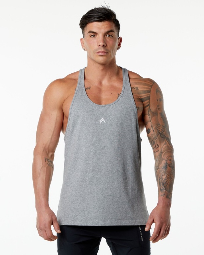 Alphalete Emblem Stringer Tanktop Heren Grijs | 26TDRYJVM