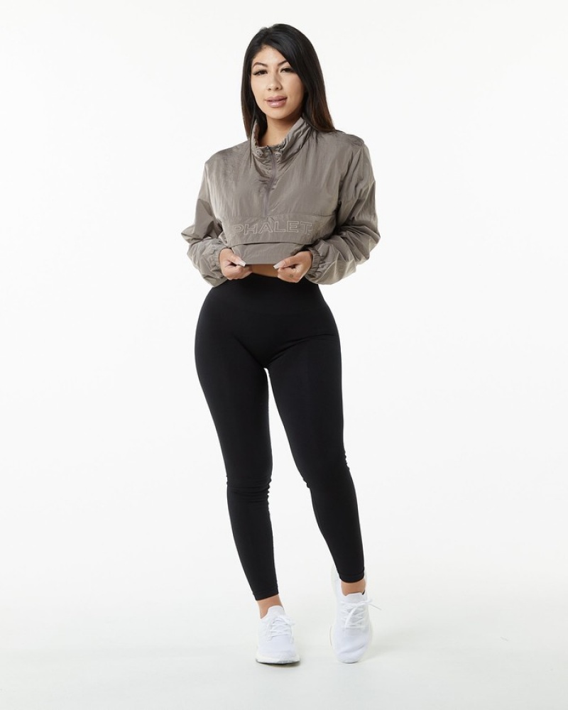 Alphalete Endure Crop Jassen Dames Bruin | 13WCIEXBN