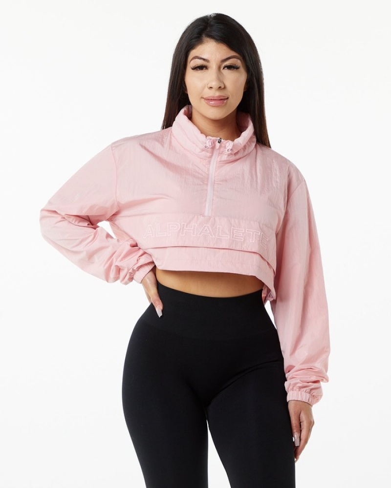 Alphalete Endure Crop Jassen Dames Paars | 90QAFZDHP