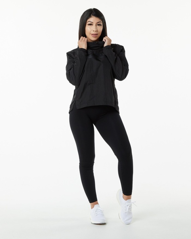 Alphalete Endure Pullover Sweatshirt Dames Zwart | 09ZWKPIXG