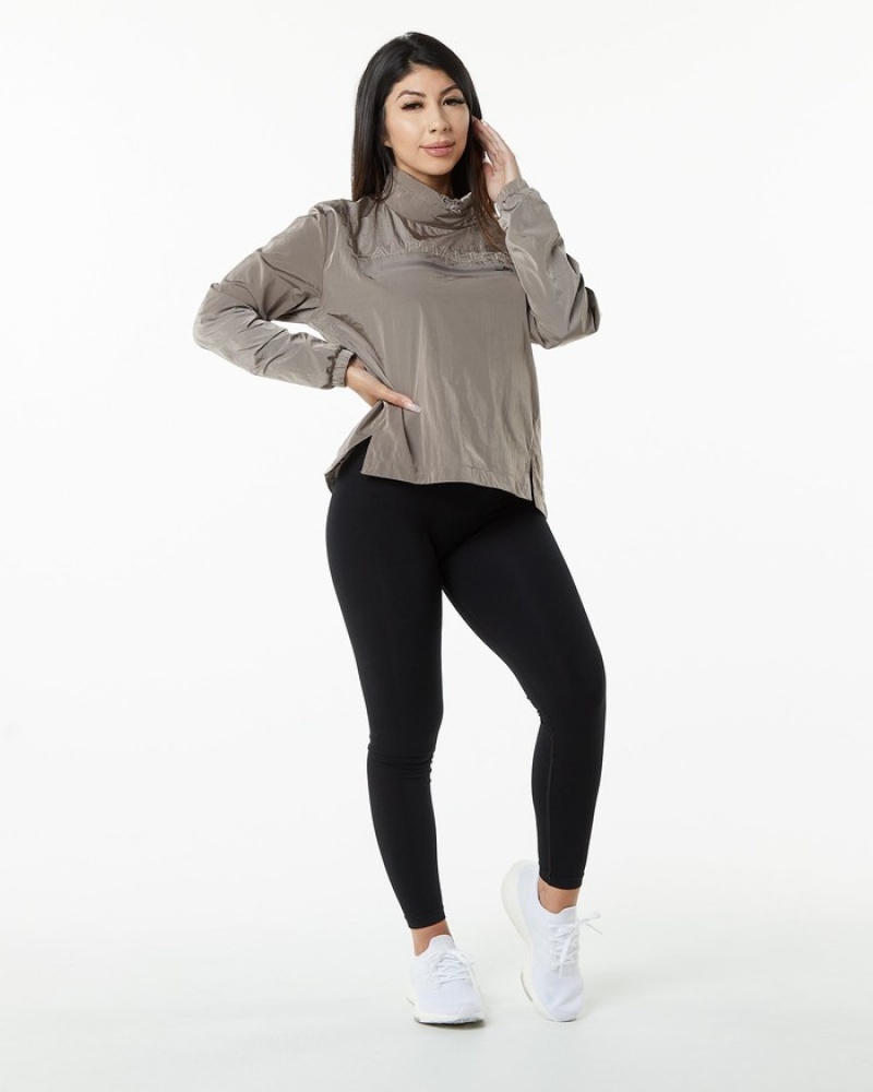 Alphalete Endure Pullover Sweatshirt Dames Bruin | 54ODYWIGA