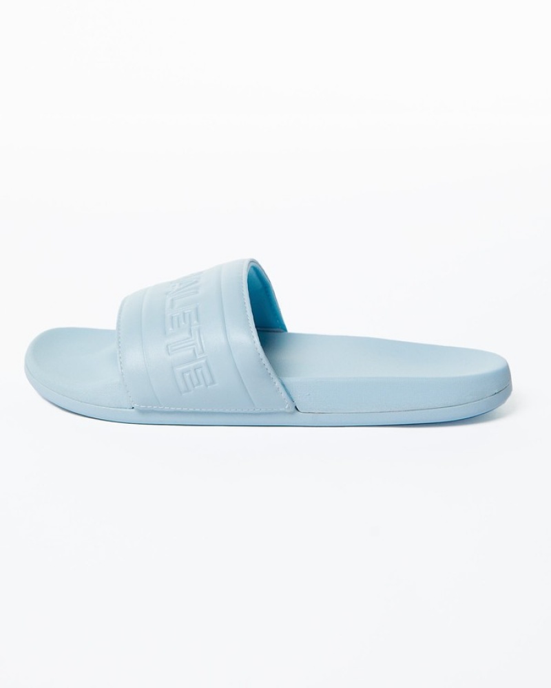 Alphalete Essential Core Badeslippers Dames Lichtblauw | 87WEXTQKF