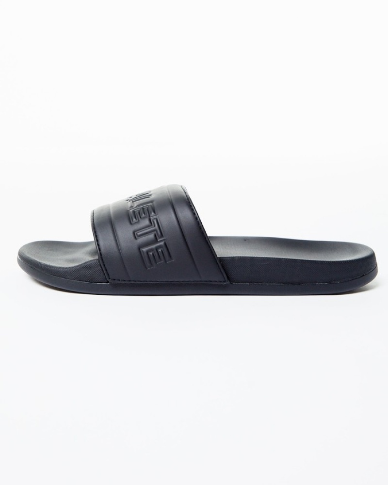 Alphalete Essential Core Badeslippers Heren Zwart | 56TWOZUAM