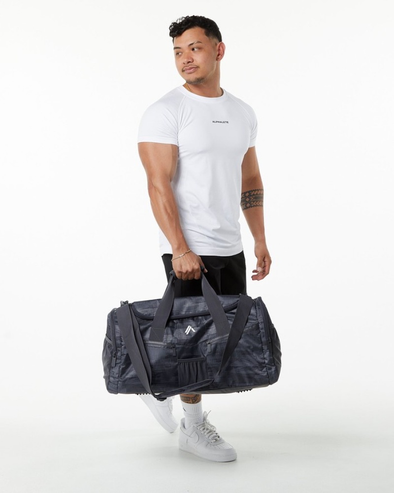 Alphalete Essential Duffel Tassen Heren Zwart Camo | 25QDCWHUA