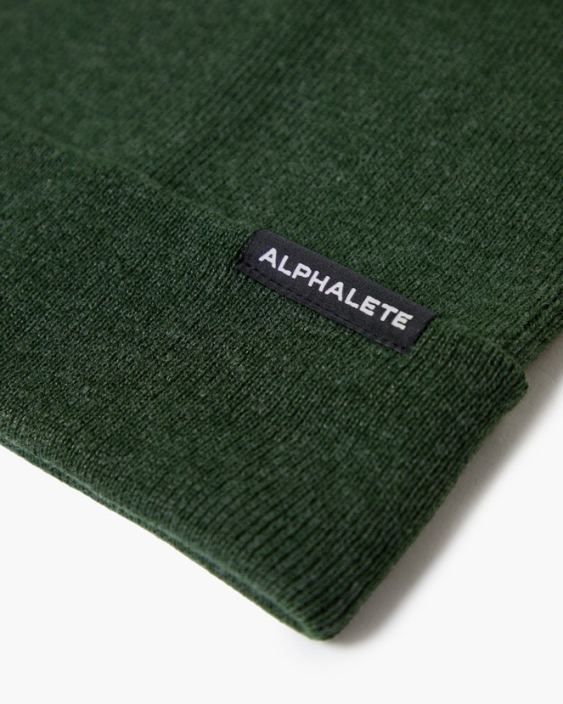 Alphalete Essential Foldover Muts Heren Olijfgroen | 46LIVWNXB